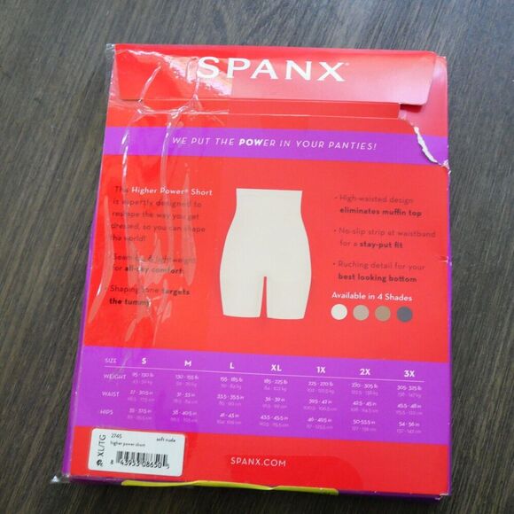NEW SPANX Higher Power Short High-Waisted Shaper Short Soft Nude Size XL - Picture 6 of 9